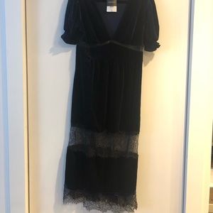 Velvet and lace Topshop Dress